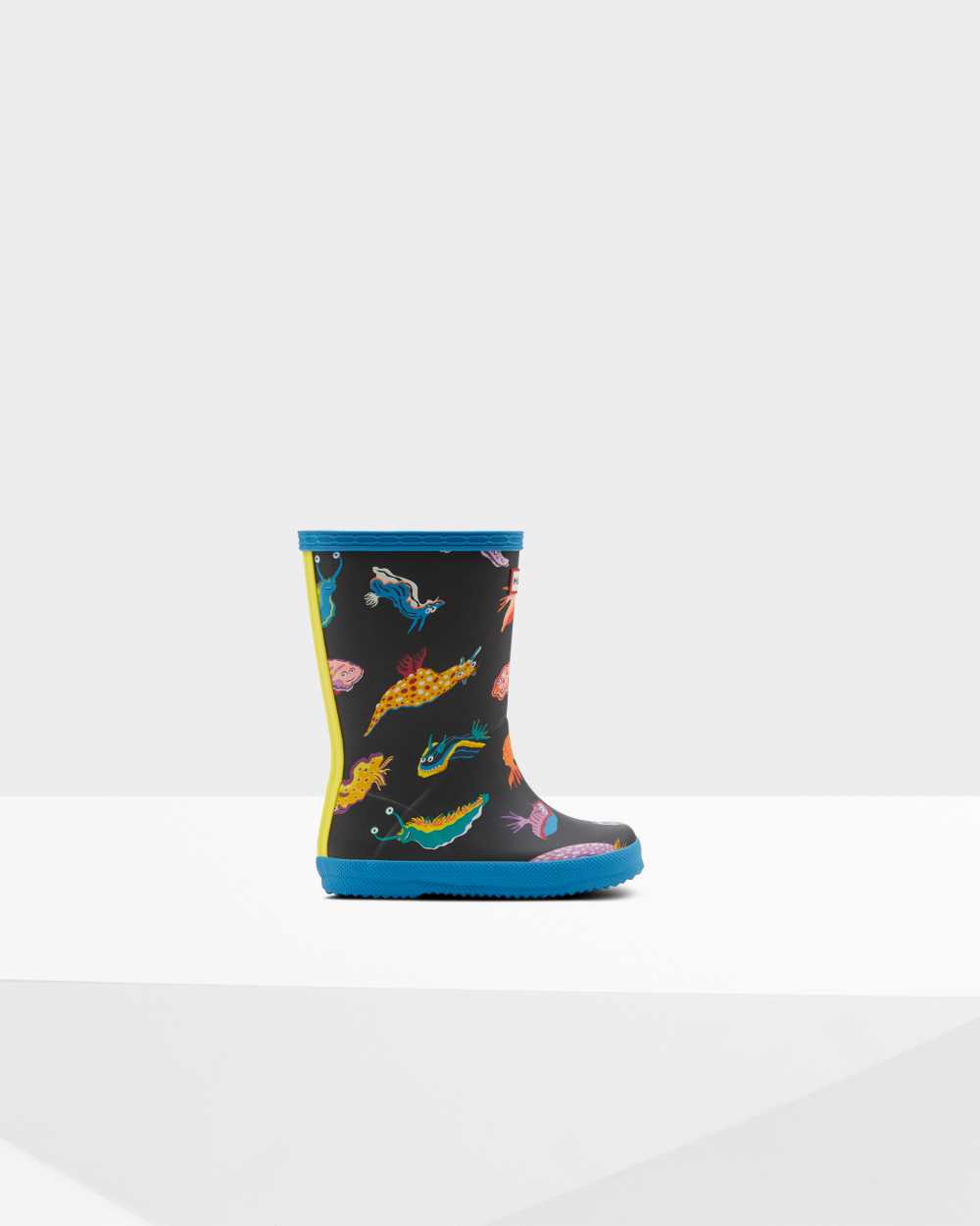 Botas De Agua Niños - Hunter Original First Classic Sea Monster Print Azules - WFUYMX-205 - Azules